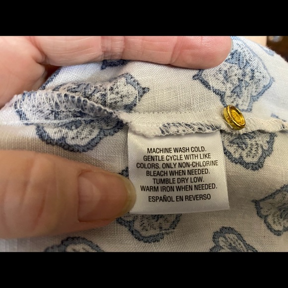 100% Linen Charter Club Luxury Long Sleeve Button-down Shirt  - Large - Picture 5 of 5